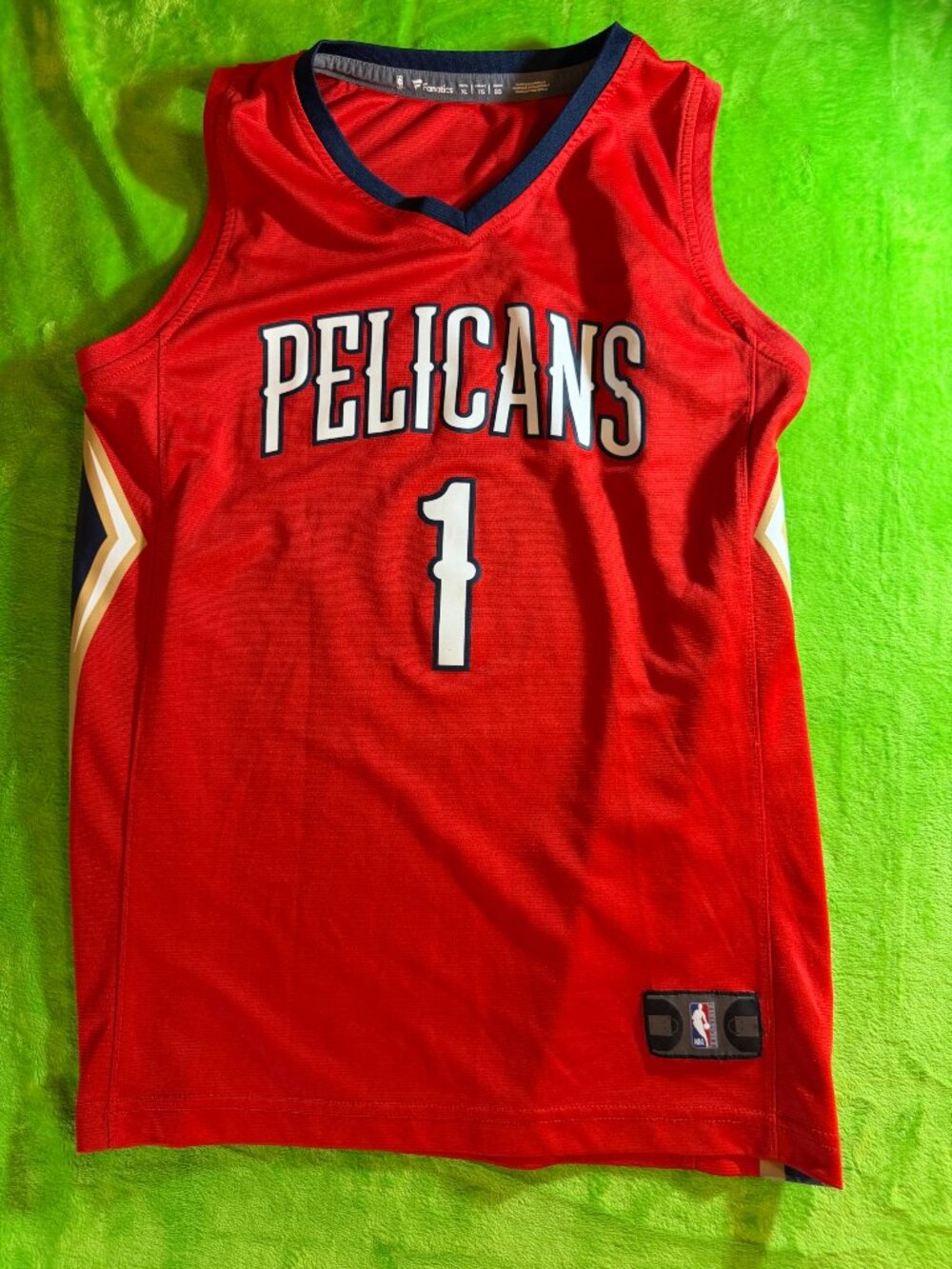 Zion Williamson #1 New Orleans Pelicans Youth XL Red NBA Jersey Fanatics Stateme
